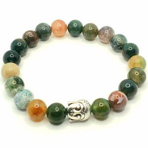 Natural Indian Agate gemstone bracelet